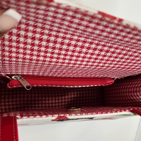 Vintage Y2K Kate Spade Canvas Cherry Print Shoulder Bag - Picture 16 of 16